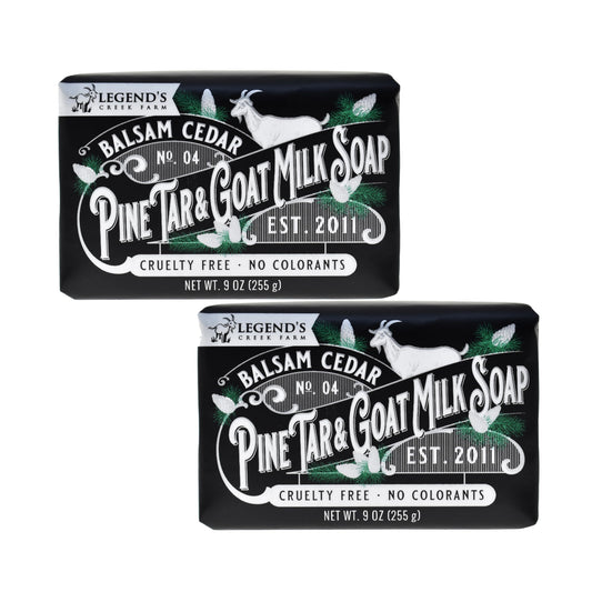 Legends Creek Goat Milk Soap bar closeup shows creamy texture for gentle cleansing on sensitive skin.