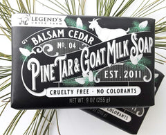 Legends Creek packaging showcases natural ingredients and eco-friendly design.