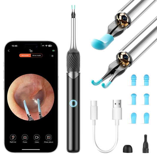 LEIPUT ear cleaner camera with omnidirectional tweezers for precise wax removal