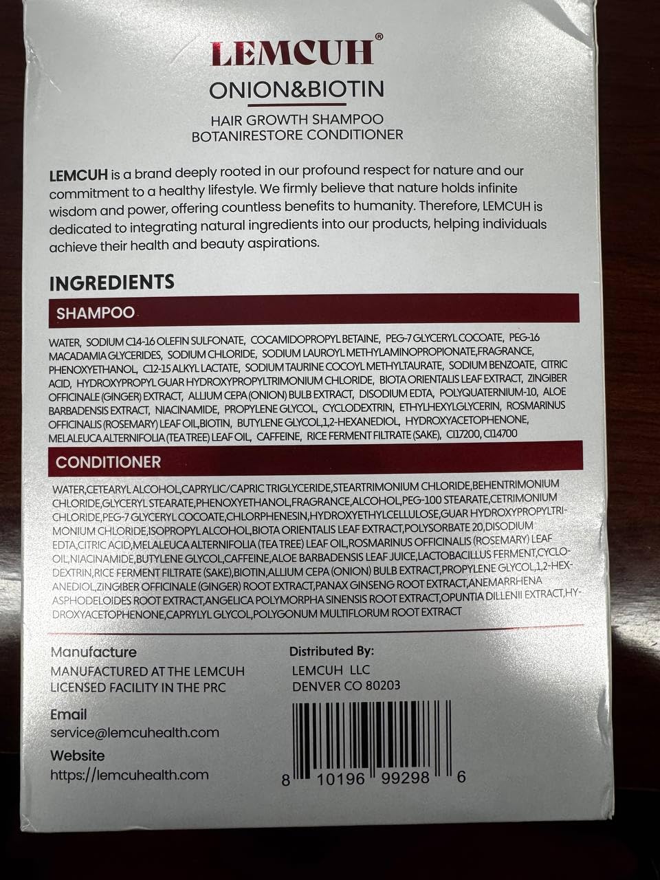 Lemcuh hair texture close-up after use showing improved manageability