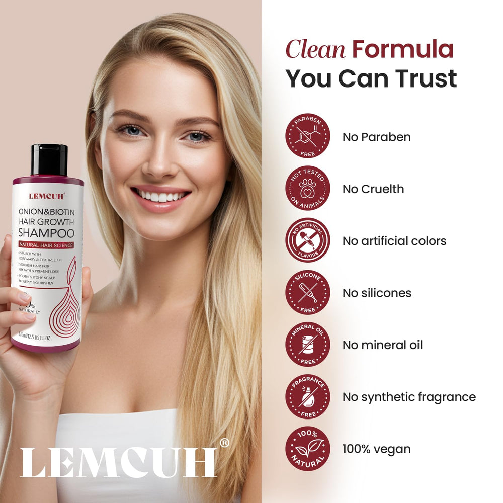 Lemcuh Rosemary Shampoo packaging box emphasizes plant-based care.