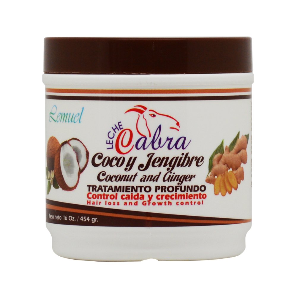Lemuel Leche Cabra Coconut and Ginger Treatment bottle for silky, manageable hair
