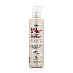 Curl definition gel texture shown as part of a straight-to-curly routine