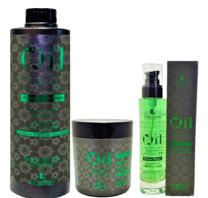 Lendan Moringa Shampoo Kit 1L bottle shown for vibrant, nourished hair from root to tip