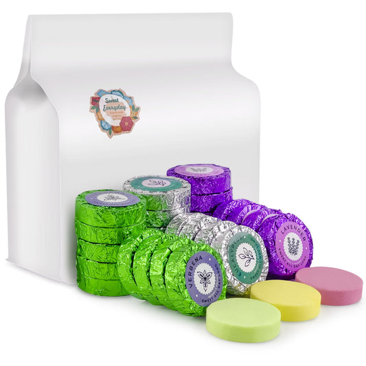 leoce lavender shower steamer in foil pack for calming aroma