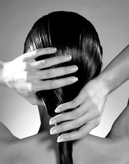 Hair gains subtle volume and body from daily use of Lait Lavant.