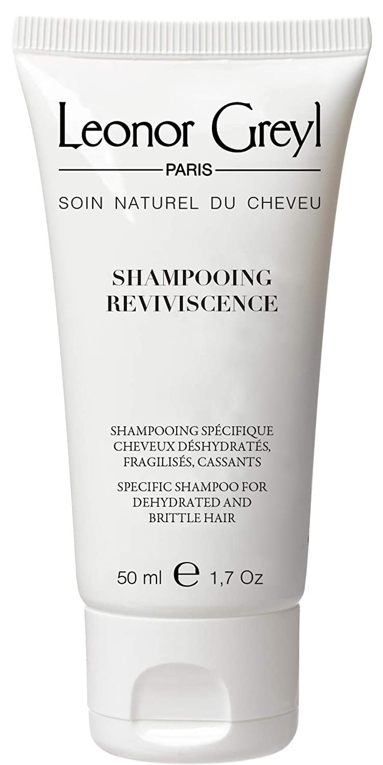 Leonor Greyl Reviviscence travel-size shampoo bottle nourishes dehydrated hair.