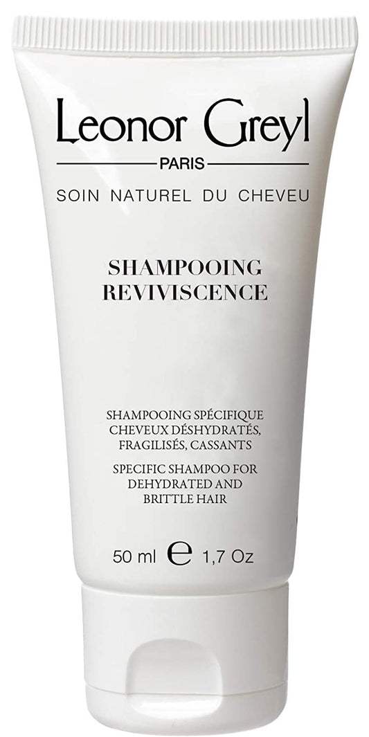 Leonor Greyl Reviviscence travel-size shampoo bottle nourishes dehydrated hair.