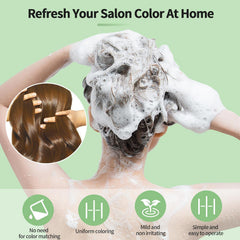Leorx color shampoo nourishes hair during the dye process.