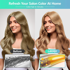 Leorx shampoo dispensing action ready for quick color application