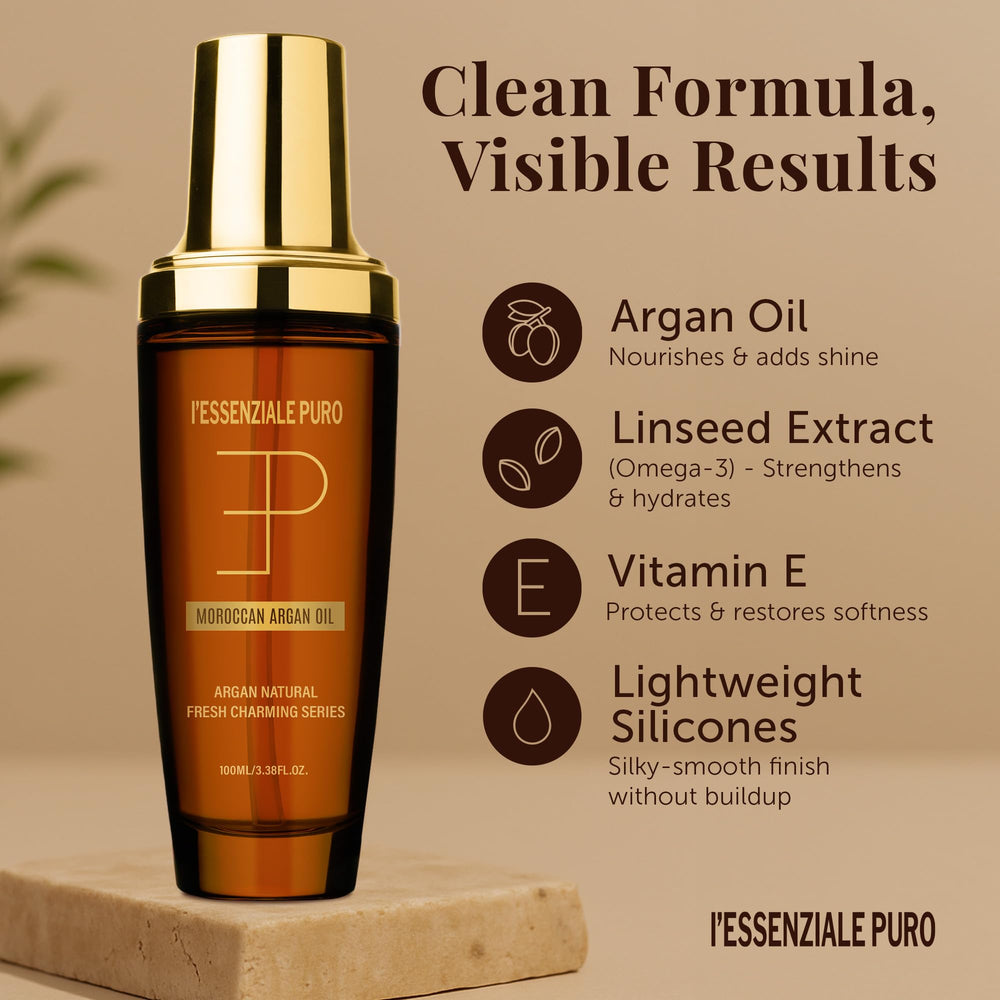 LEPURO travel-size argan oil bottle is ideal for on-the-go hydration