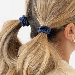 L. Erickson hair ties in brown and black neutral tones for versatile looks