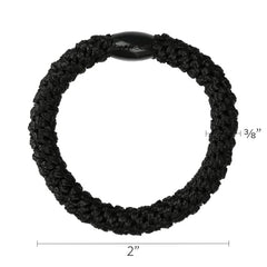L. Erickson braided-band close-up highlighting durable elastic core for strong hold