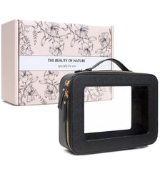 Cleaning wipe shown with Letgo clear makeup bag for easy maintenance
