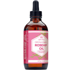 Leven Rose Rosehip Oil dropper pouring for overnight skincare routine