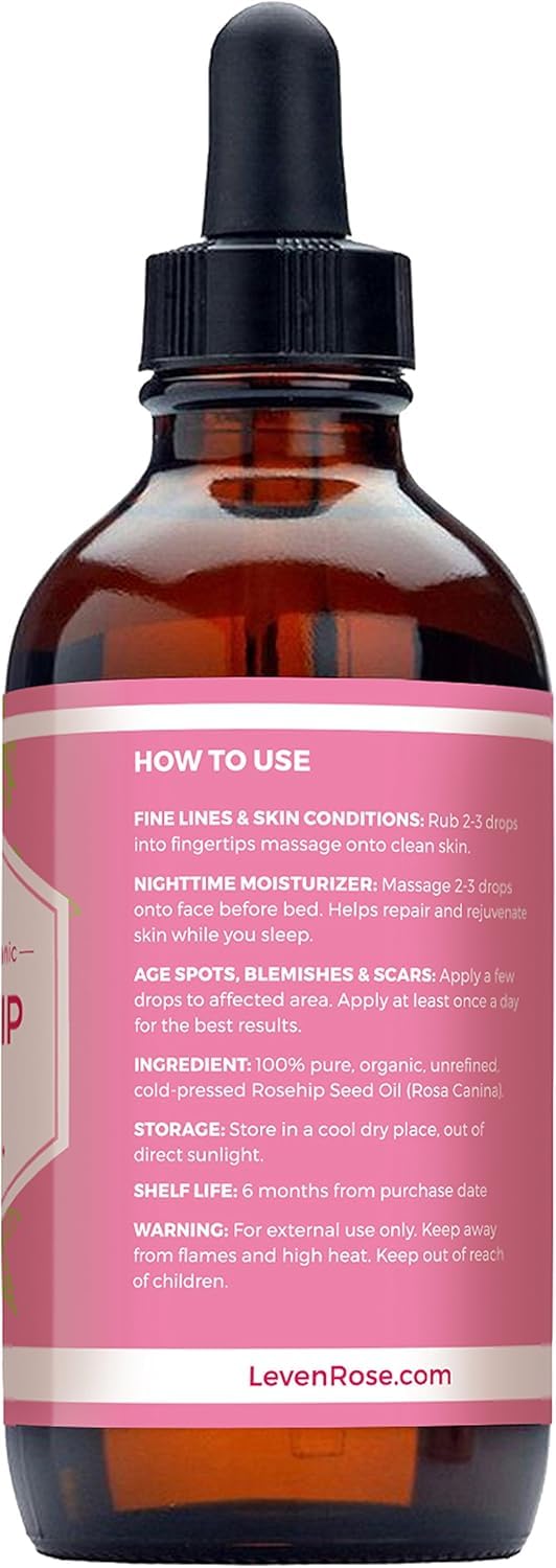 Leven Rose rosehip oil for nails and cuticles keeps them moisturized.