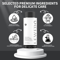 Absorbs oil and leaves a clean matte look on scalp and hair.