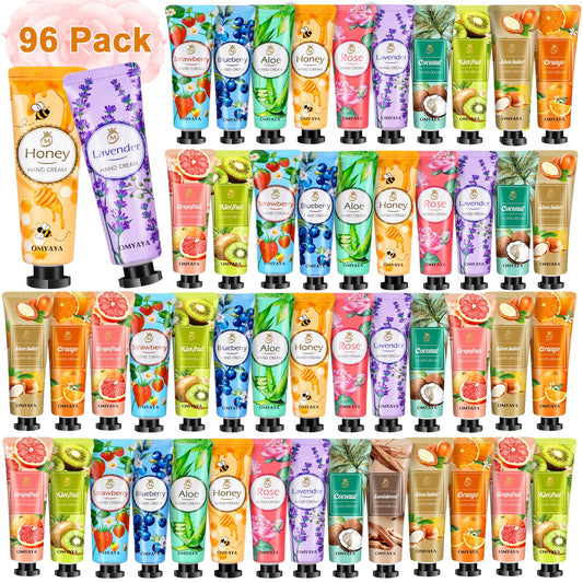 LFENYIGI 96-pack hand cream gifts set displayed as guest favors for events