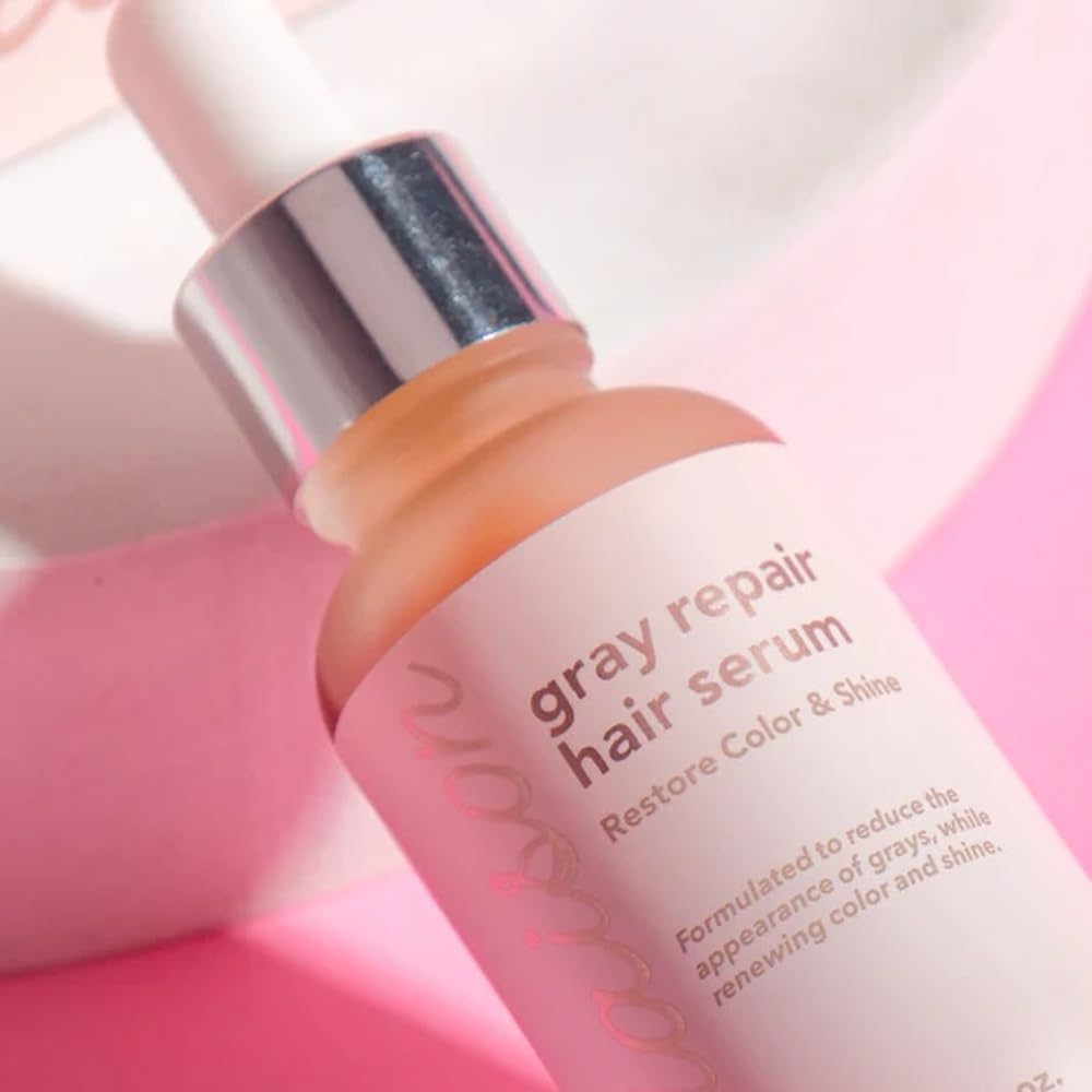 Liaison Gray Repair Serum on strands delivers vibrant shine.