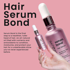 Liaison Hair Growth Serum being massaged into roots for deep nourishment.