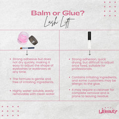 Libeauty glue balm brush included for precise lash lift application