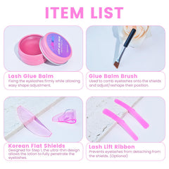 Libeauty lash glue balm usage step 1 promotes adjustable shaping