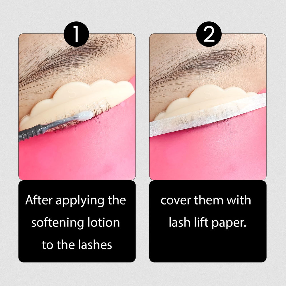 Libeauty applying lash lift papers ensure smooth lotion contact
