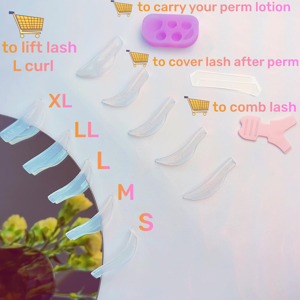 Liber Beauty lifting ribbon helps secure lashes without glue for gentle lift.