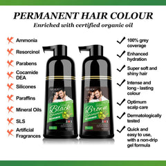 Lichen Professional product applying grey coverage in minutes for natural dark brown results.