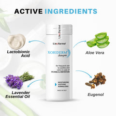 Licofarma Xoriderm Shampoo packaging highlights Made in Italy quality.