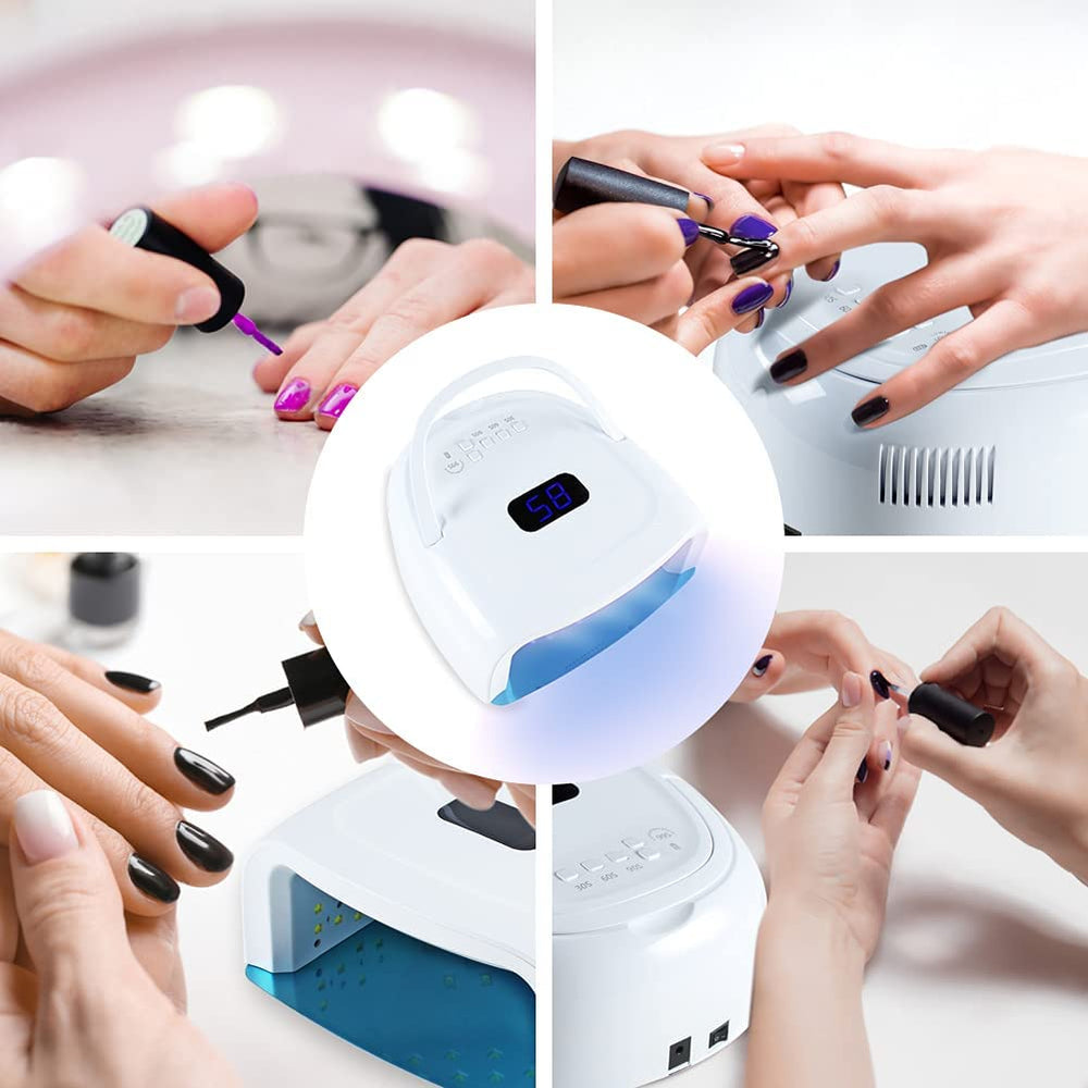 Liddy Art 60W nail lamp portable handle for on-the-go manicures.