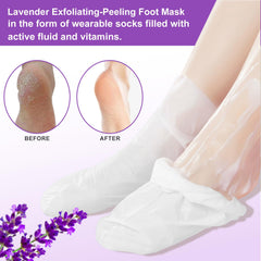 Close-up of Liefiet lavender liquid used for foot care