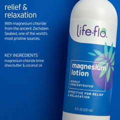 LIFE-FLO Magnesium Oil Spray on foot for targeted use