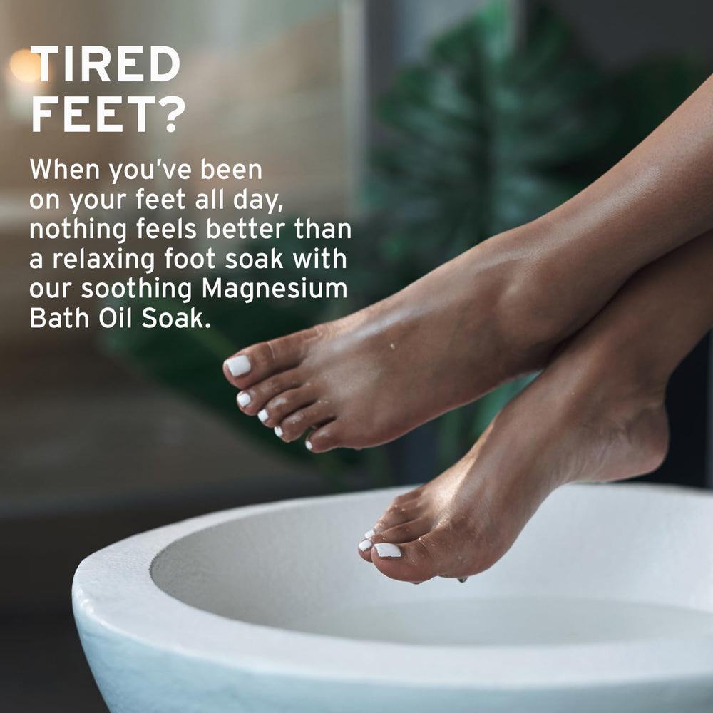 Life-flo Relaxing lavender bath scene conveys stress relief and skin nourishment.
