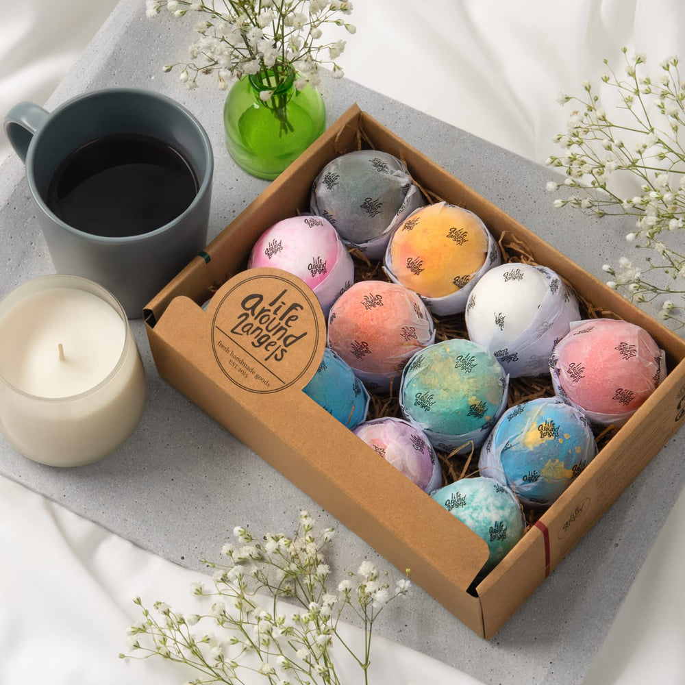 Lifearound2angels handmade bath bombs, individually wrapped for gifting