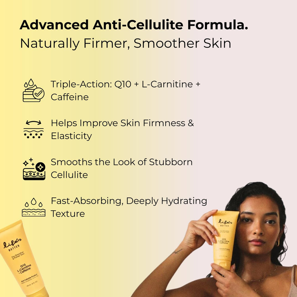 Life's Butter bottle with pump for easy daily application and nourishment.