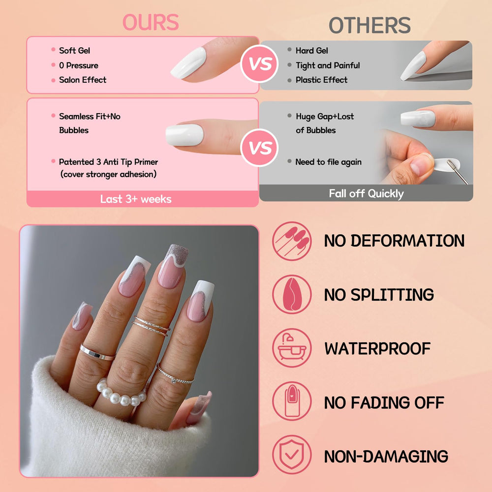 Lifextol nail files 100 and 180 grit included for smooth shaping