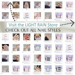 Light Rain complete apply kit with file and tools for DIY manicure at home.