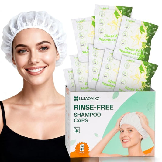 LIJIAOAIXZ no-rinse shampoo cap packaging demonstrates hygienic on-the-go care.