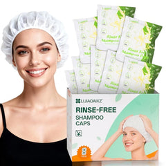 LIJIAOAIXZ no-rinse shampoo cap packaging demonstrates hygienic on-the-go care.