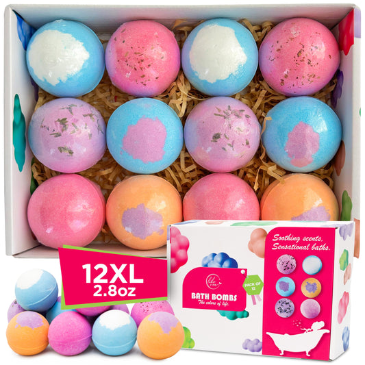 LIKEVOW bath bombs with colorful fizz for a vibrant, relaxing soak.