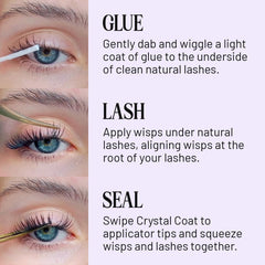 Lilac St Eternal Bond glue applied beneath lashes for secure lift.