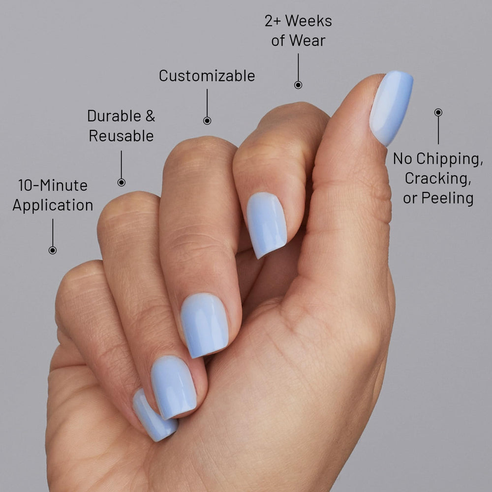 Lilac St Cloud 9 nails worn on hand with glossy opaque finish