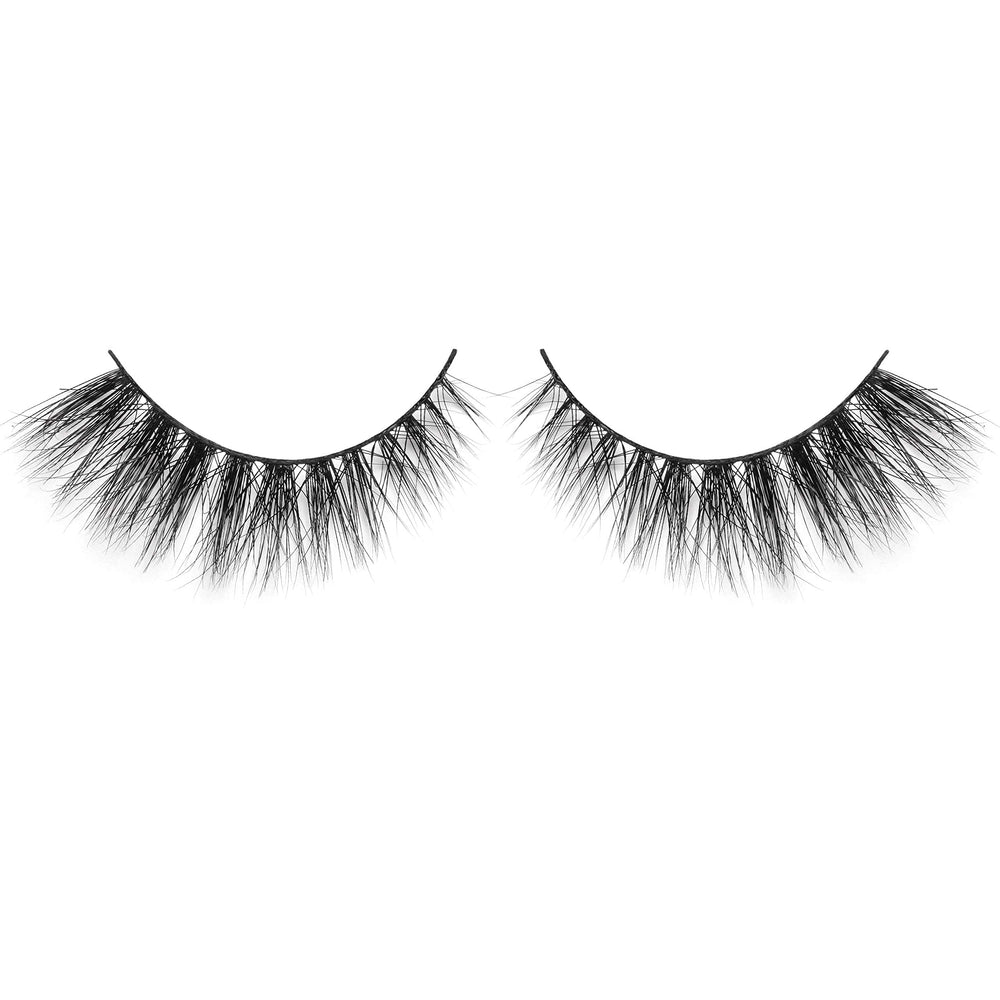 Lilly Lashes Doha 3D Mink Lashes compatible with lash glue for secure wear.