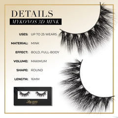 Lilly Lashes Mykonos dramatic-volume lashes deliver fluttery, statement-making eyes