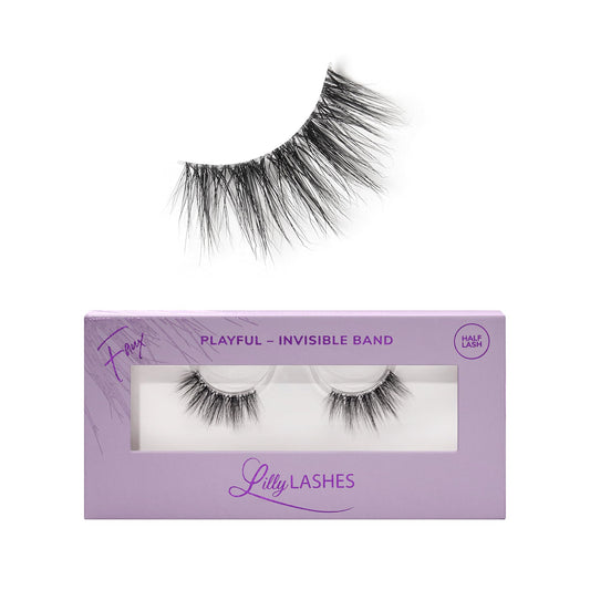 Lilly Lashes Sheer Band Playful 13mm — invisible band for seamless natural look.