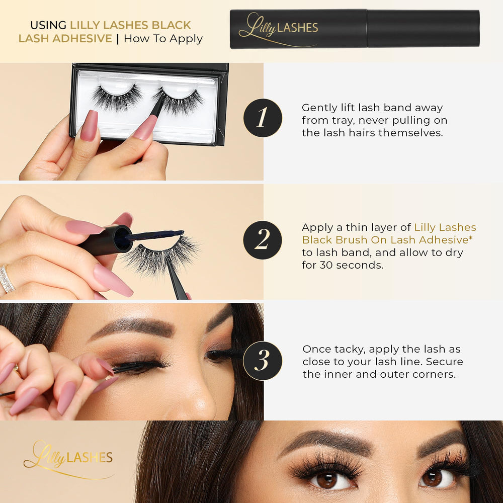Lilly Lashes So Extra Miami easy-apply look with handmade mink fibers.
