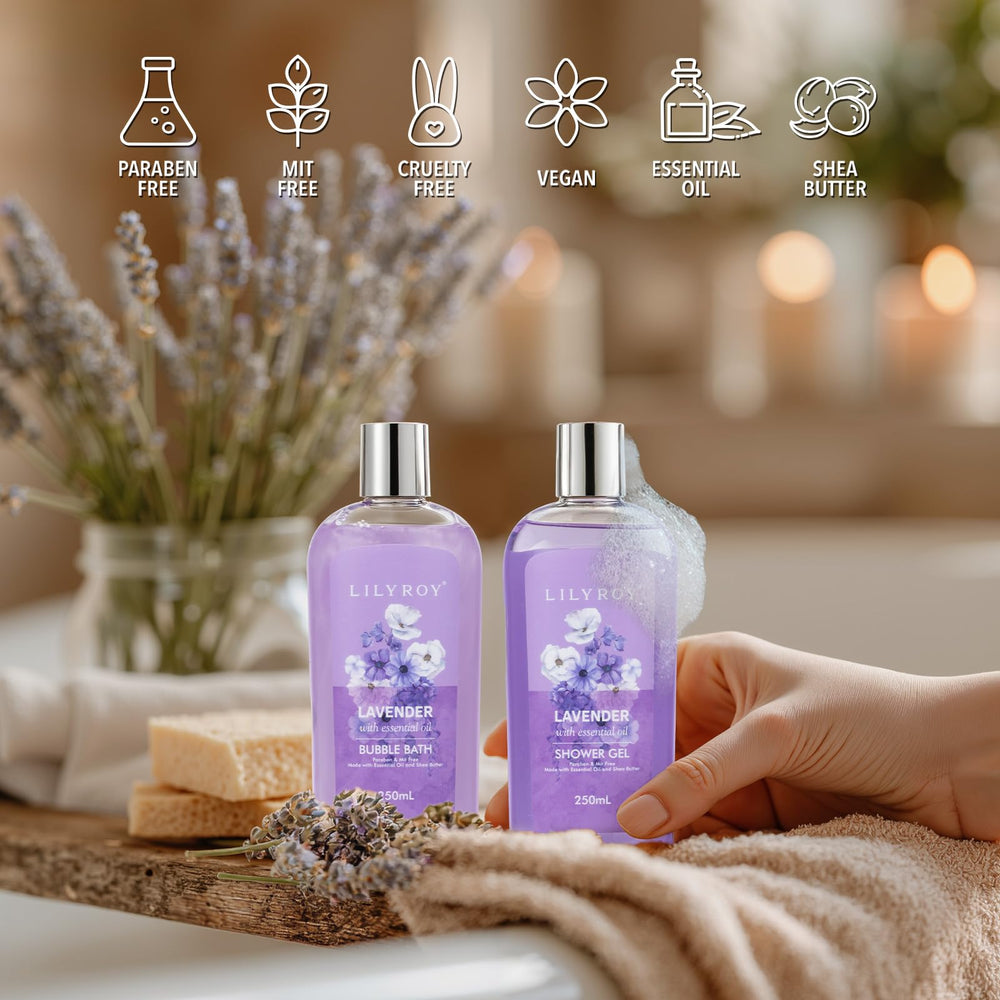 LILY ROY lavender body cream for deep hydration and silky skin.