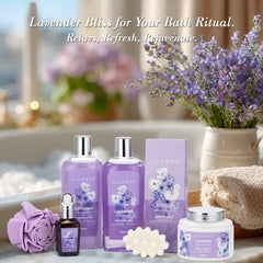 LILY ROY lavender bubble bath for relaxing scent and luxurious foam.