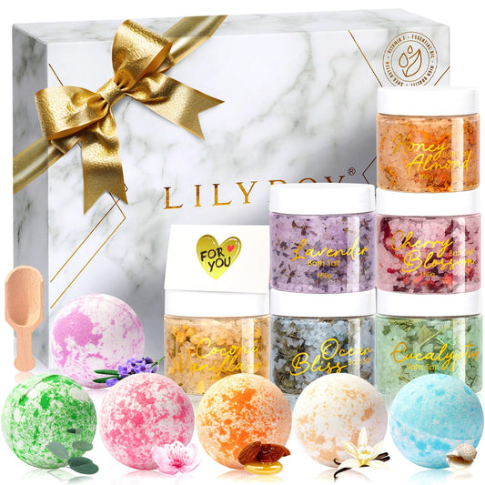 LILY ROY Valentines gift box with bath salts for a relaxing soak